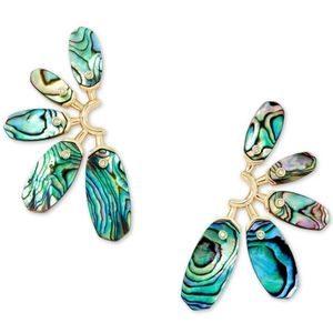 🐚 💚 KENDRA SCOTT- Shell Half Flower Statement Earrings